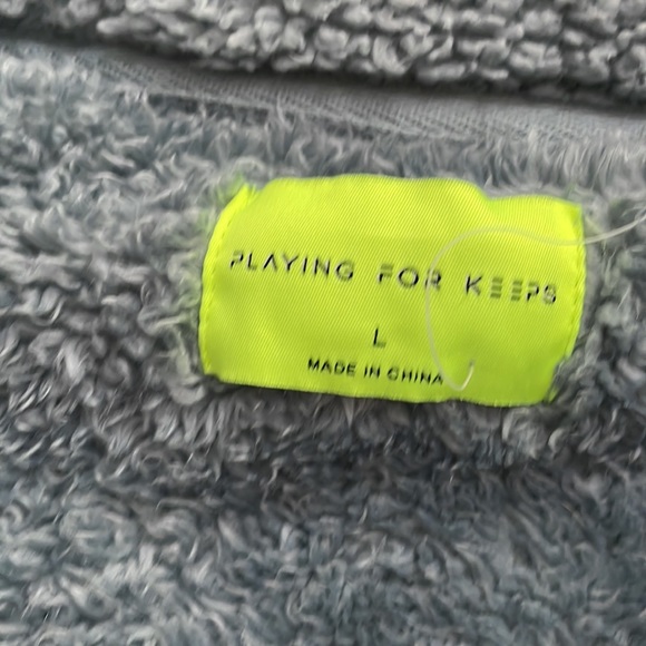 Playing for Keeps Blue Fleece Sweater - Picture 4 of 5